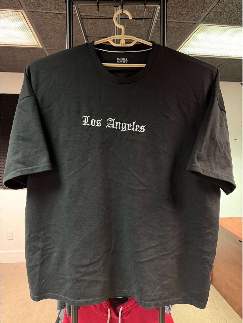 🔥Triumph Tragedy Los Angeles California T Shirt Black 5XL